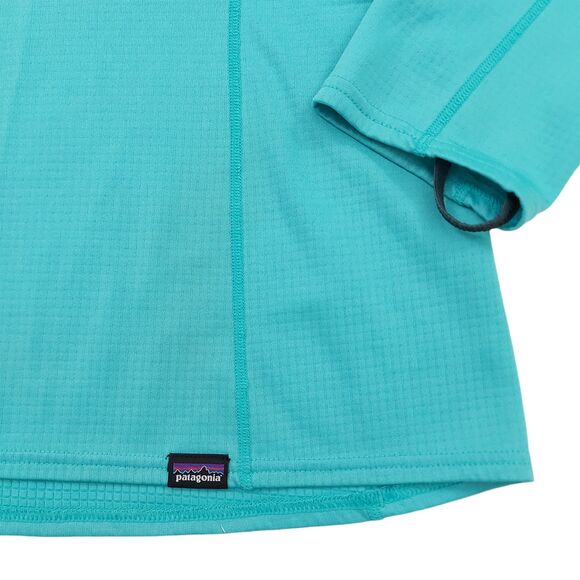 Patagonia Capilene Baselayer Womens Medium Green Midweight Thumbhole 1/2 Zip - Picture 3 of 12